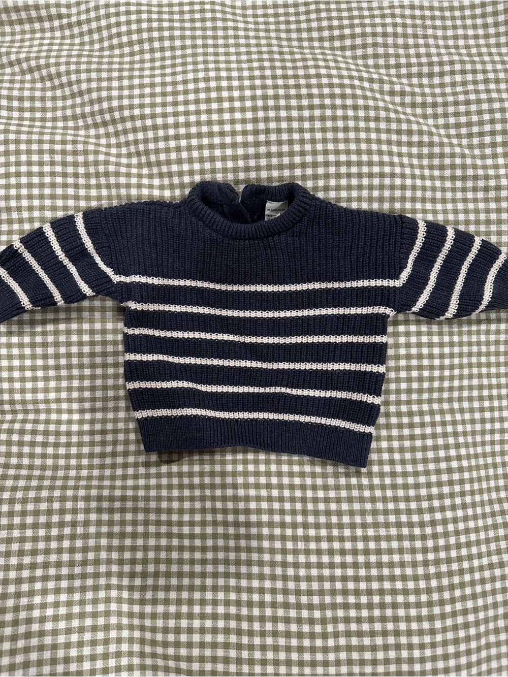 H&M Adorables Cotton Navy & White Striped Knit Sweater